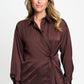 POM Amsterdam Blouses BLOUSE - Robin Chocolate Brown