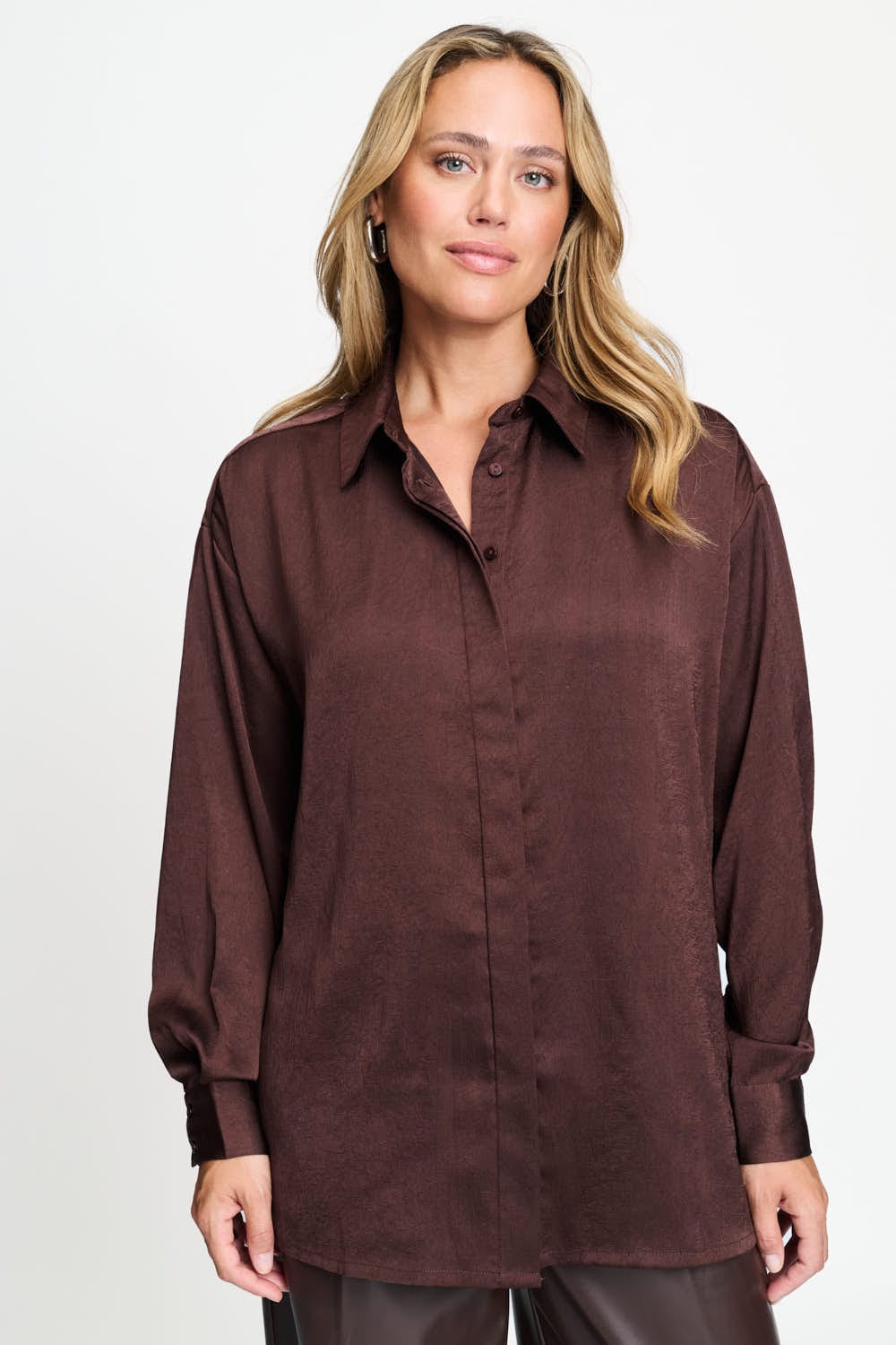 POM Amsterdam Blouses BLOUSE - Robin Chocolate Brown
