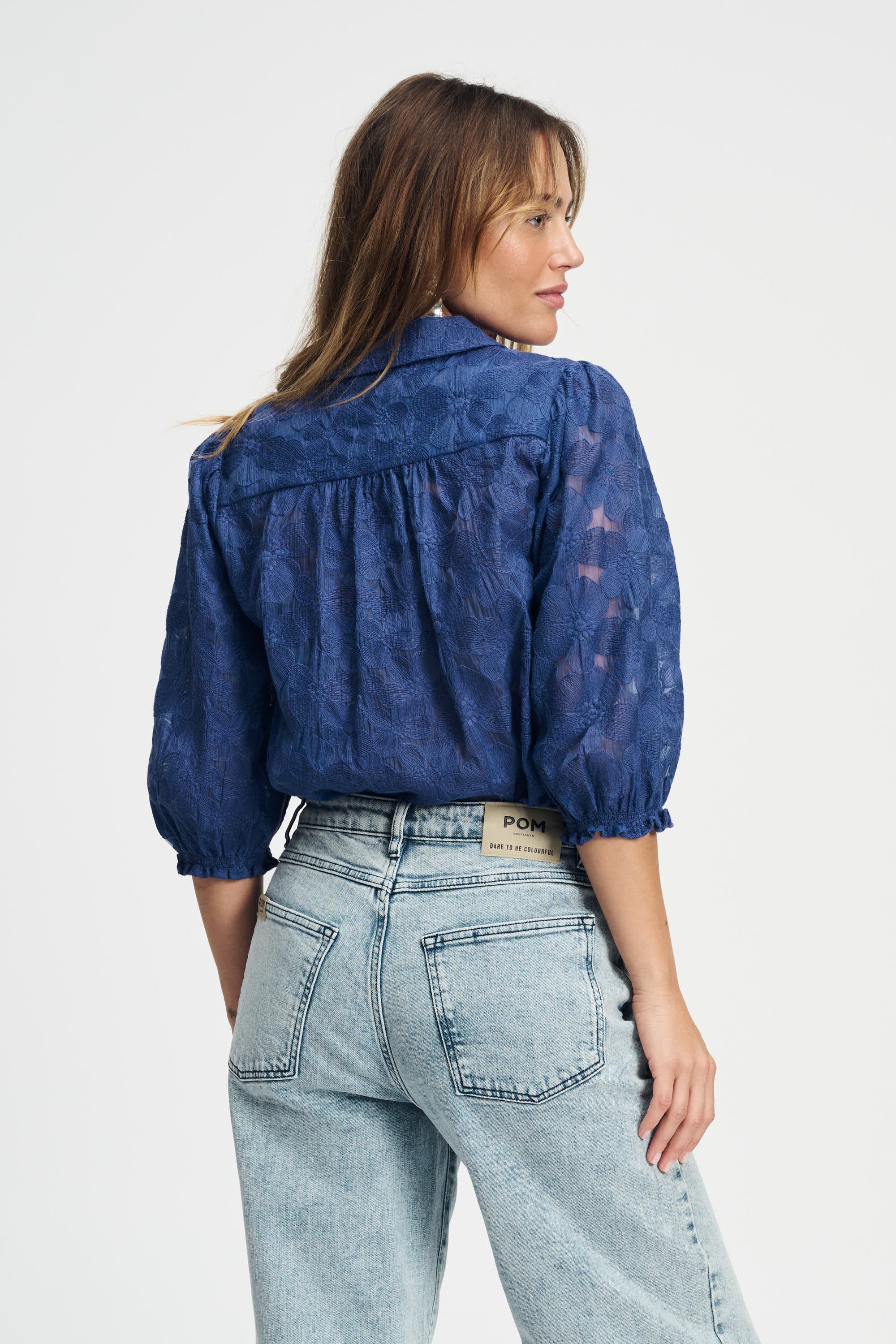 POM Amsterdam Blouses BLOUSE - Sapphire Blue
