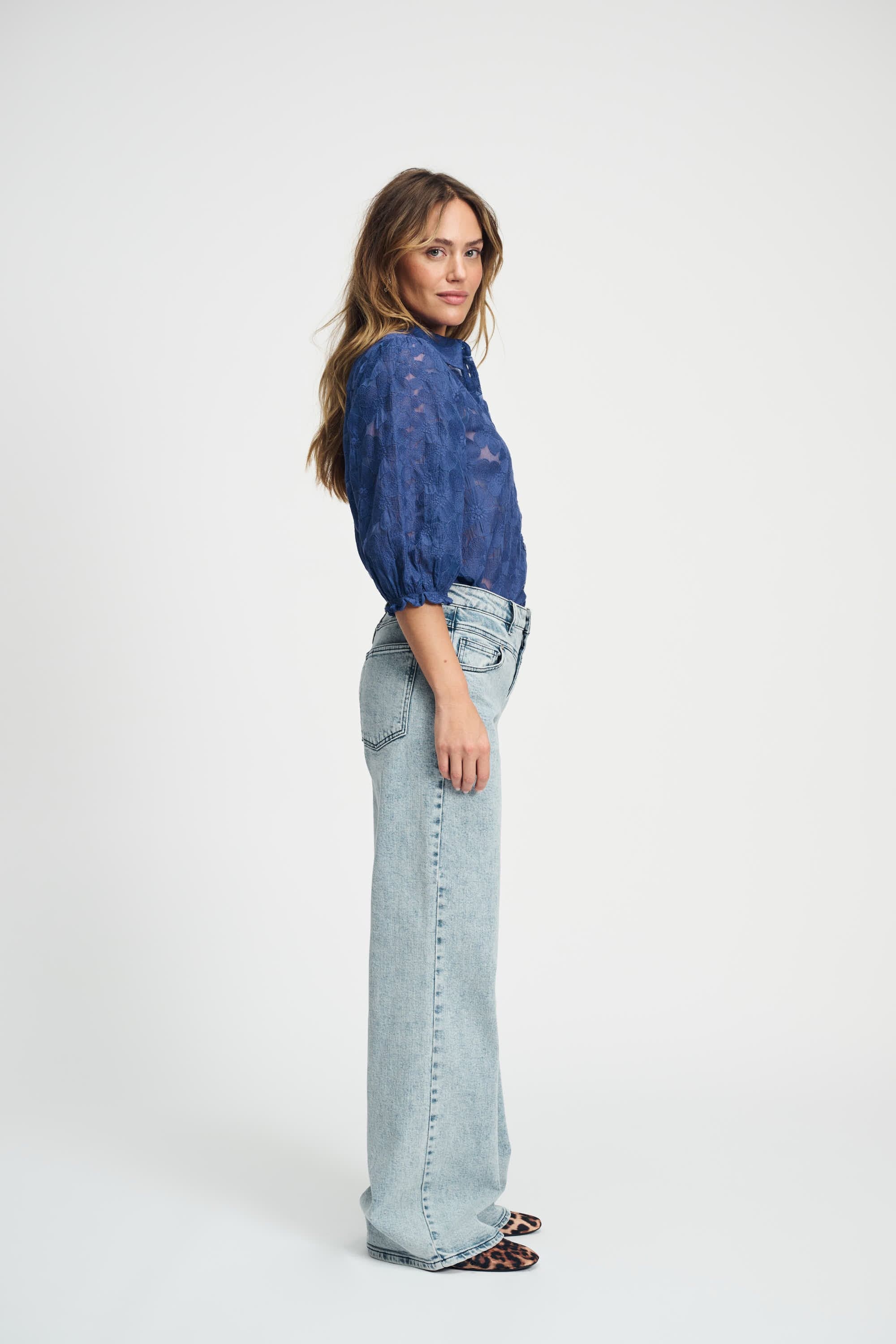POM Amsterdam Blouses BLOUSE - Sapphire Blue