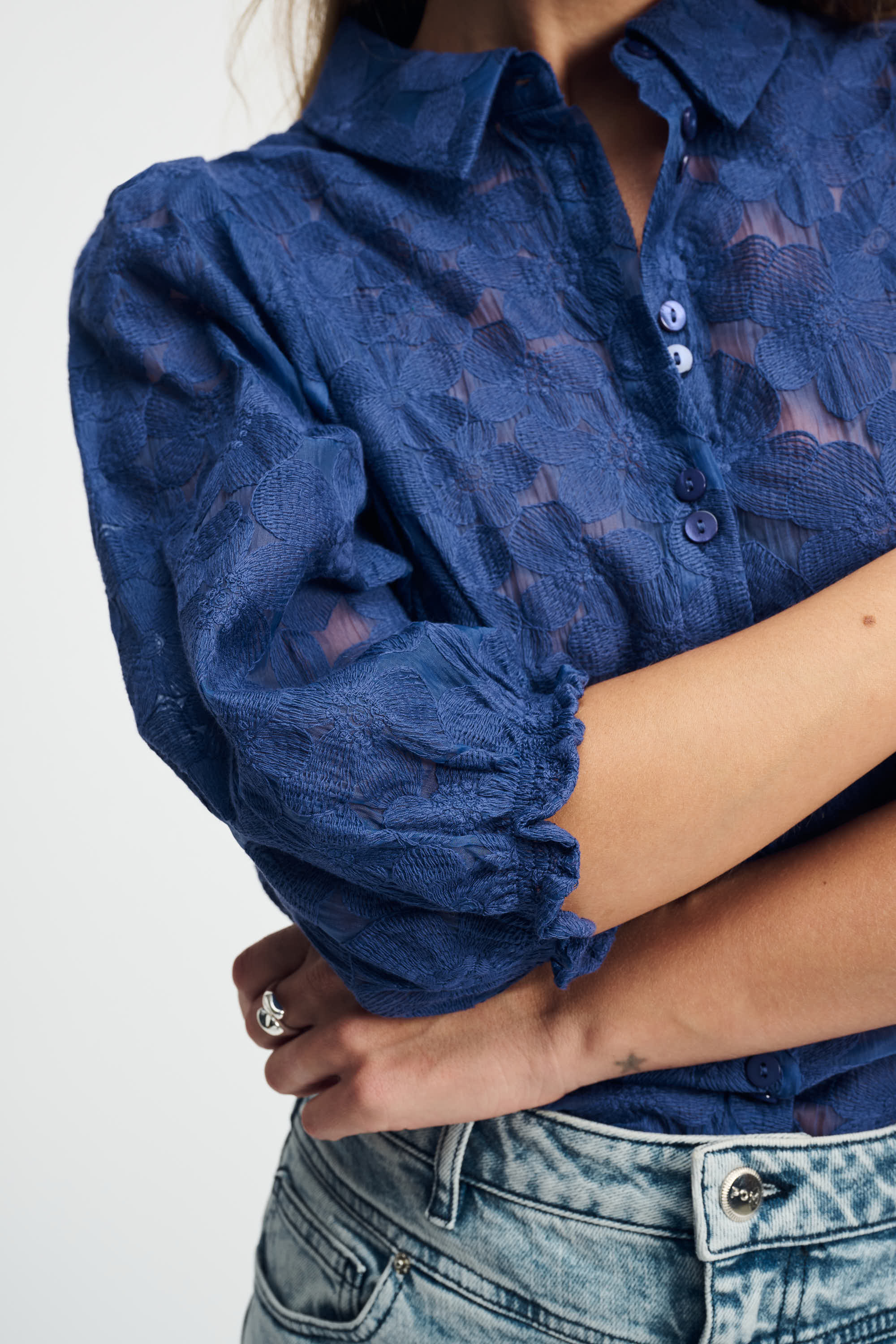 POM Amsterdam Blouses BLOUSE - Sapphire Blue