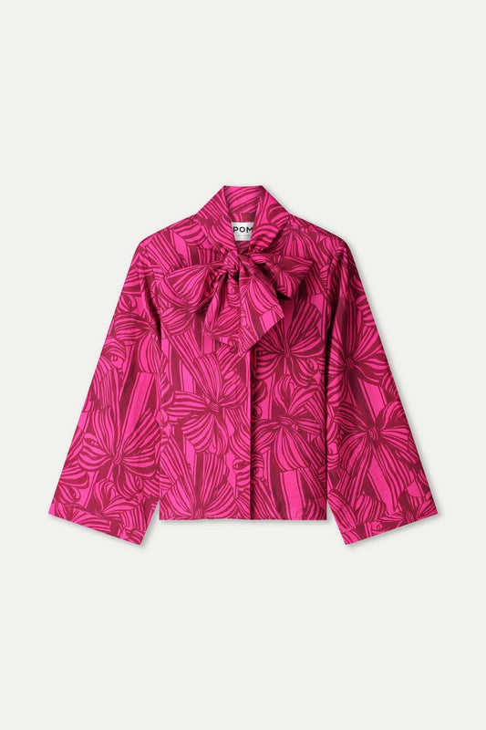 POM Amsterdam Blouses BLOUSE - Sara Ribbon Pink