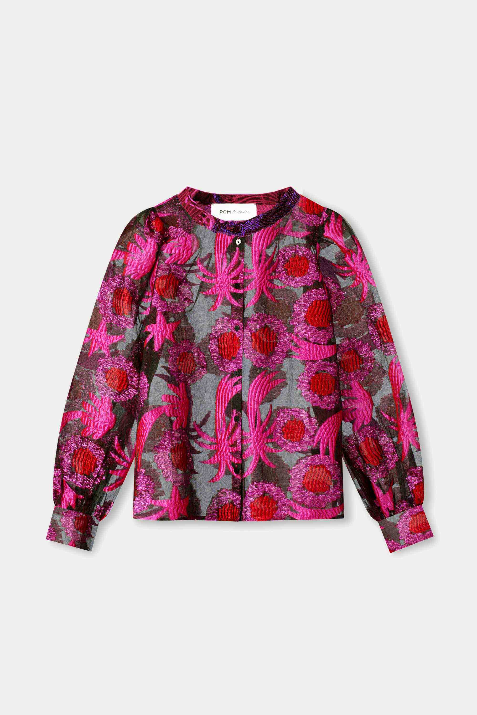 POM Amsterdam Blouses BLOUSE - Splashing Fireworks Organza