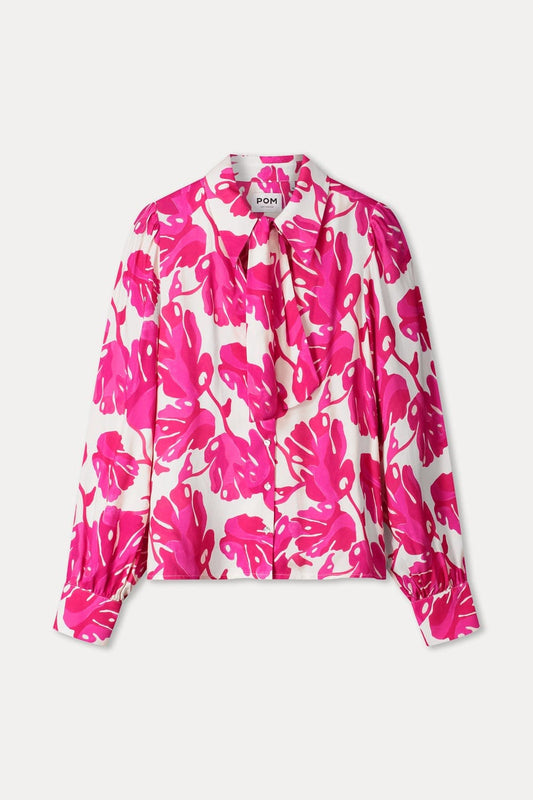 POM Amsterdam Blouses BLOUSE - Urban Flora White