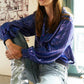 POM Amsterdam Blouses BLOUSE - Violet Festive Blue