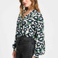 POM Amsterdam Blouses BLOUSE - Violet Wild Flowers Ecru