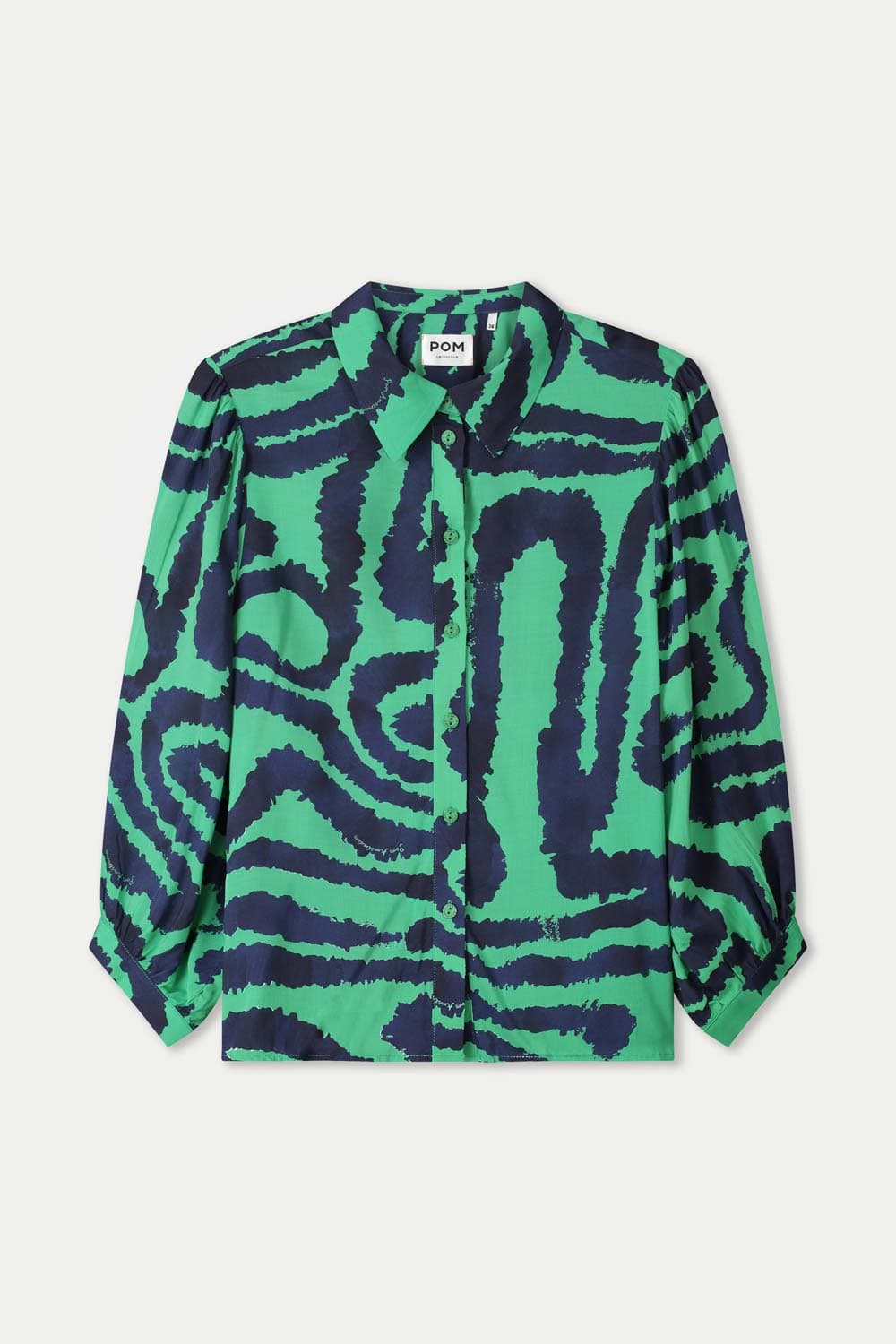 POM Amsterdam Blouses BLOUSE - Waves Green