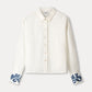 POM Amsterdam Blouses BLOUSE - White Sequins Matchpoint