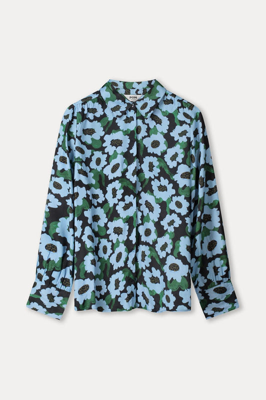 POM Amsterdam Blouses BLOUSE - Wild Flowers Blue