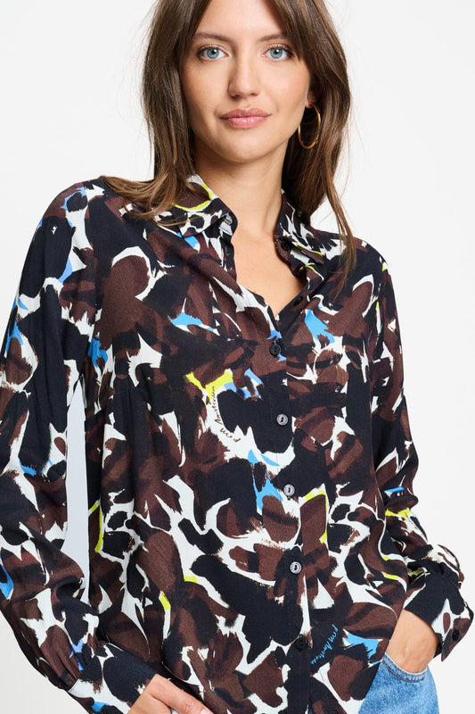 POM Amsterdam Blouses Multi colour / 34 BLOUSE - Mila Bovine Brown