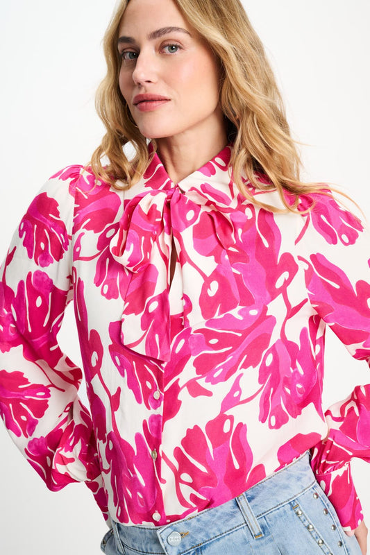 POM Amsterdam Blouses Multi colour / 34 BLOUSE - Urban Flora White