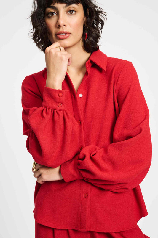 POM Amsterdam Blouses Red / 34 BLOUSE - Chili Red