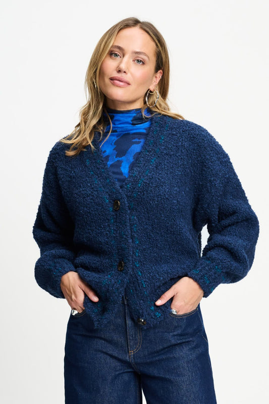POM Amsterdam Cardigans Blue / 34 CARDIGAN - Elise Eternal Blue