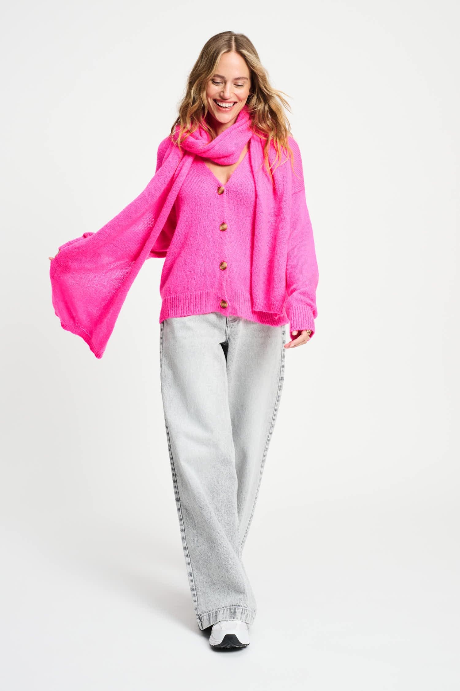 POM Amsterdam Cardigans CARDIGAN - Dashing Pink