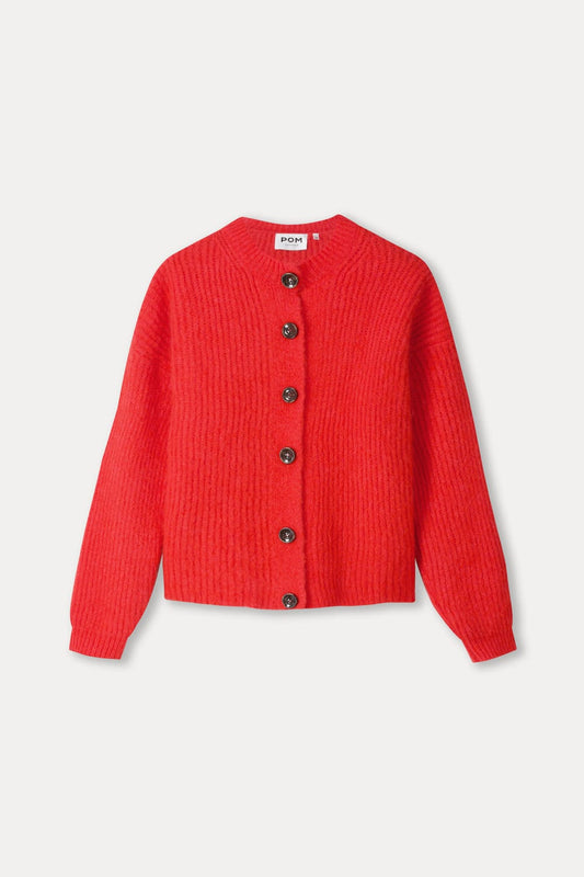 POM Amsterdam Cardigans CARDIGAN - Meryl Rouge