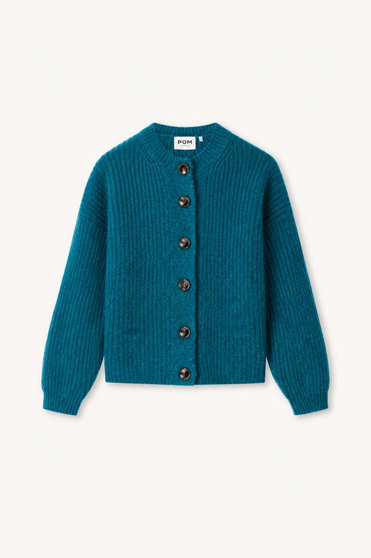 POM Amsterdam Cardigans CARDIGAN - Meryl Teal Green
