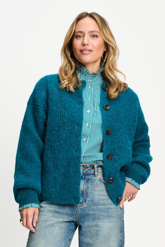 POM Amsterdam Cardigans Green / 34 CARDIGAN - Meryl Teal Green