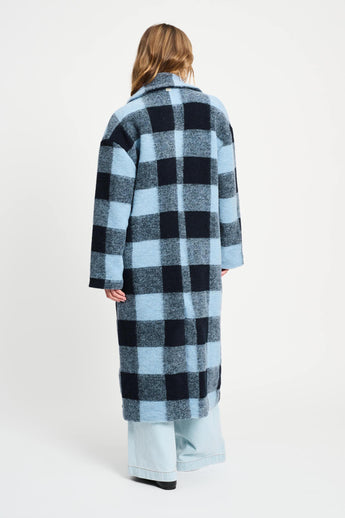 POM Amsterdam Coats JACKET - Check Dawn Blue