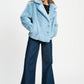 POM Amsterdam Coats JACKET - Fur Misty Blue