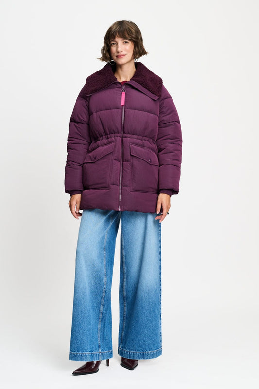 POM Amsterdam Coats Purple / 34 COAT - Camille Dark Plum