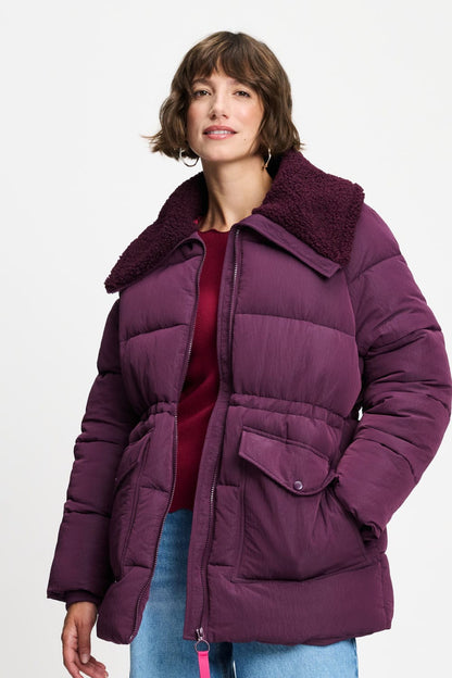 POM Amsterdam Coats Purple / 34 COAT - Camille Dark Plum