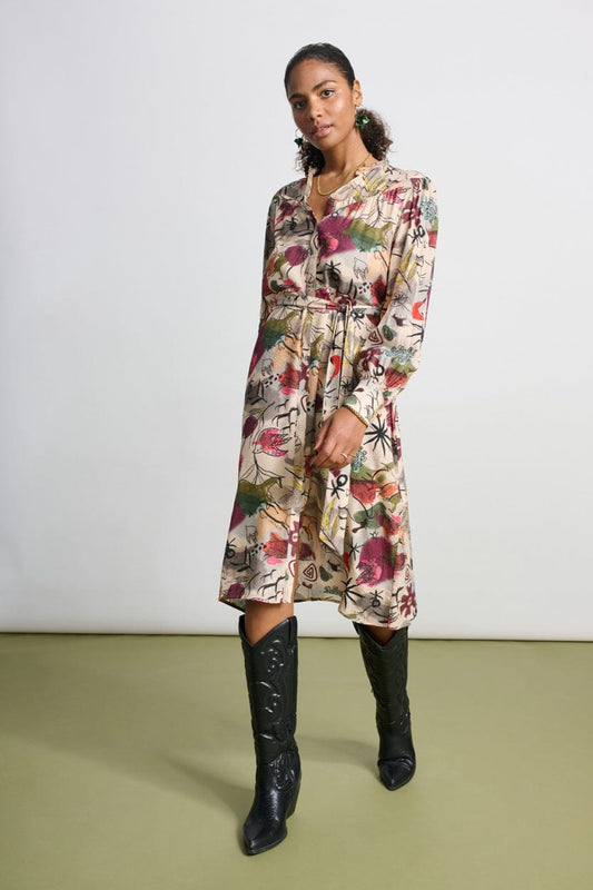 POM Amsterdam Dresses Beige / 34 DRESS - Fantastique Sand