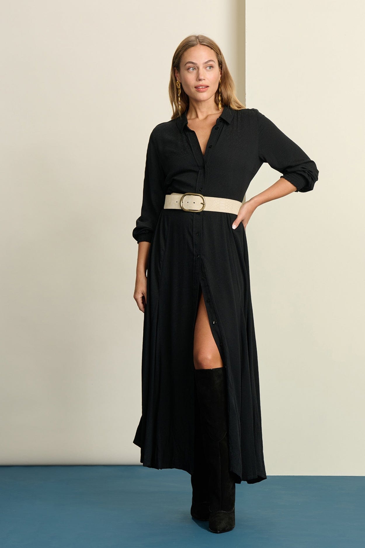 POM Amsterdam Dresses Black / 34 DRESS - Ashley Black
