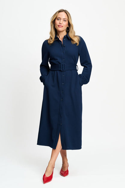 POM Amsterdam Dresses Blue / 34 DRESS - Demi Eternal Blue