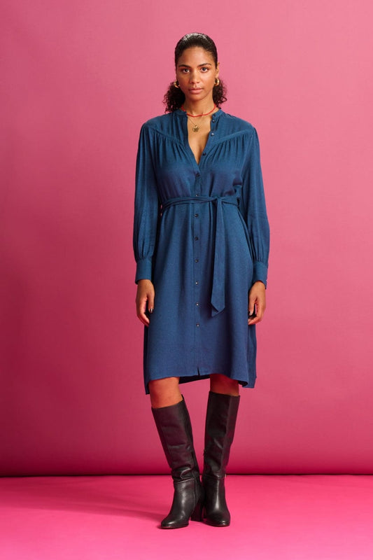 POM Amsterdam Dresses Blue / 34 DRESS - Eternal Blue