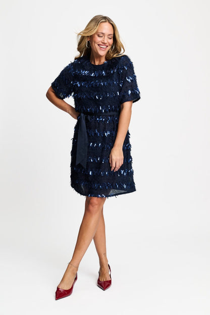 POM Amsterdam Dresses Blue / 34 DRESS - Inez Eternal Blue