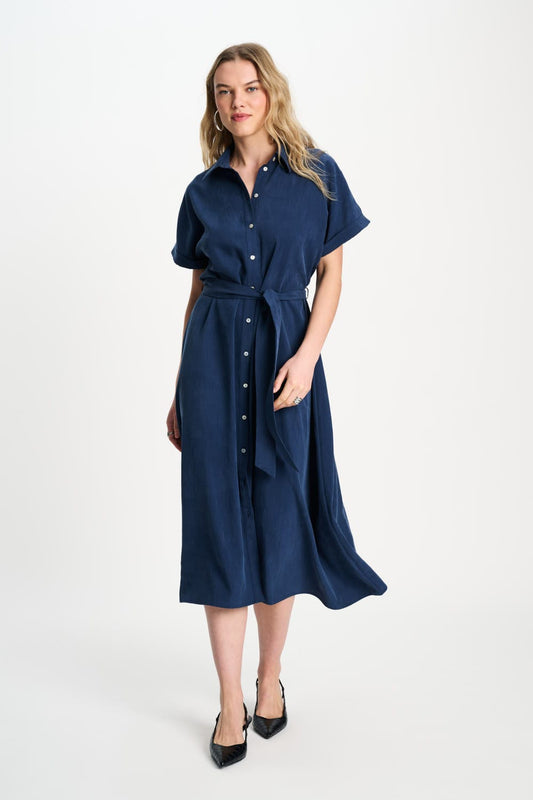 POM Amsterdam Dresses Blue / 34 DRESS - Luna Eternal Blue
