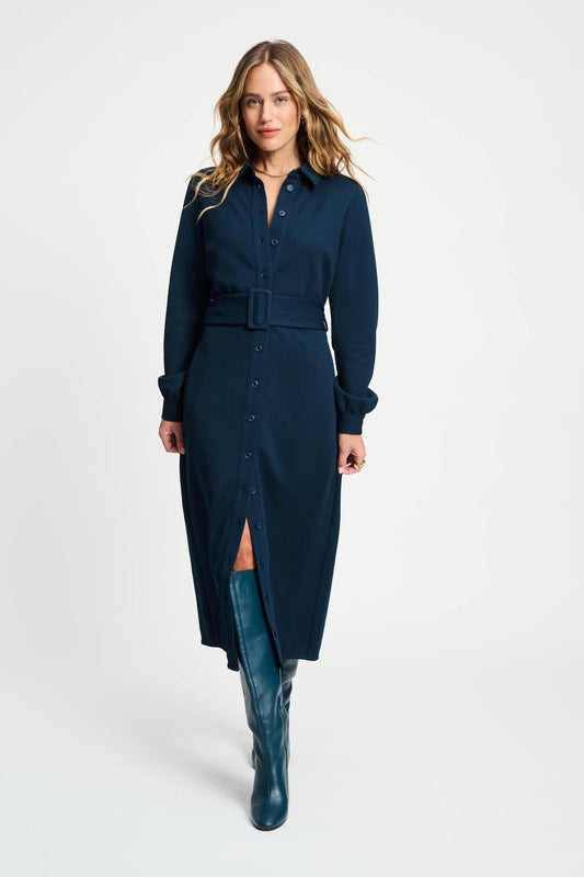 POM Amsterdam Dresses Blue / 34 DRESS - Nightfall Blue