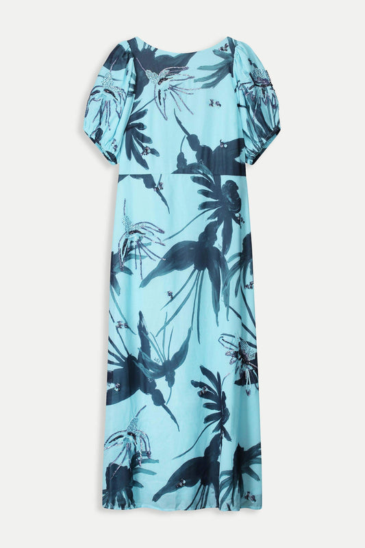 POM Amsterdam Dresses DRESS - Artisan Blue Sequins
