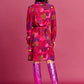 POM Amsterdam Dresses DRESS - Brushwork Fiery Pink