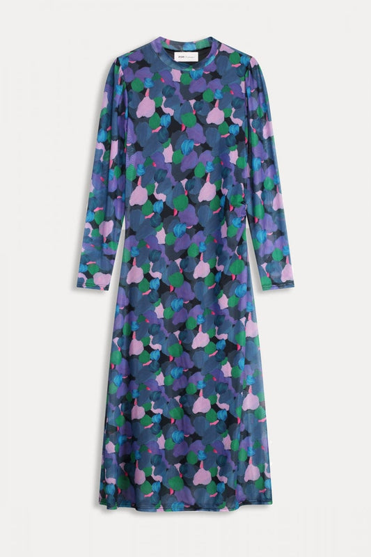 POM Amsterdam Dresses DRESS - Brushwork Lilac Slim