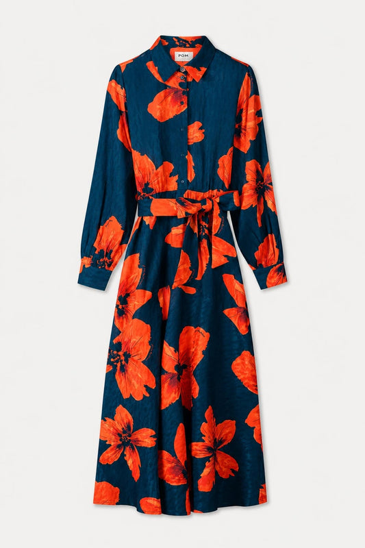 POM Amsterdam Dresses DRESS - Cato Bloom Rouge