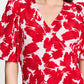 POM Amsterdam Dresses DRESS - Crinkle Bubble Bloom Red
