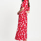 POM Amsterdam Dresses DRESS - Crinkle Bubble Bloom Red