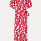 POM Amsterdam Dresses DRESS - Crinkle Bubble Bloom Red
