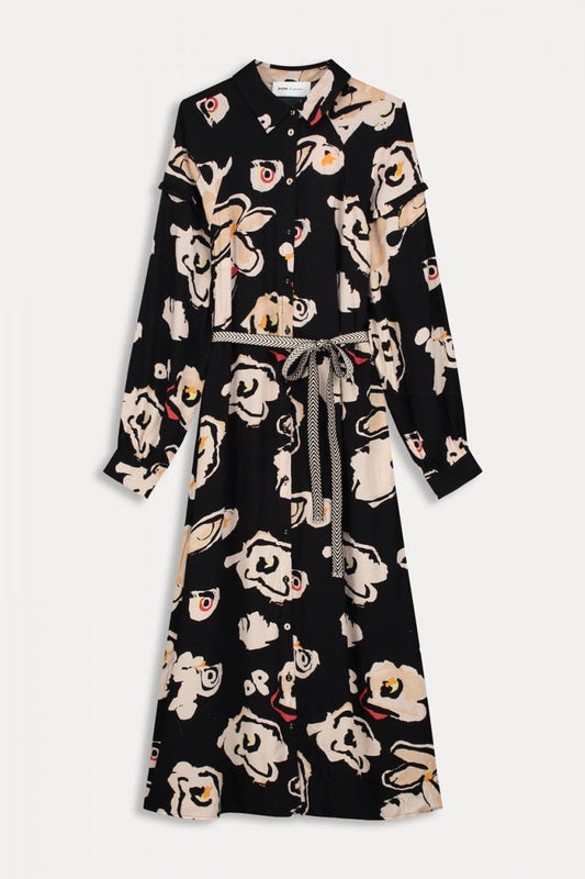 POM Amsterdam Dresses DRESS - Flower Glory Black