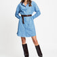 POM Amsterdam Dresses DRESS - Indy Check Sapphire Blue