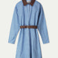 POM Amsterdam Dresses DRESS - Indy Check Sapphire Blue