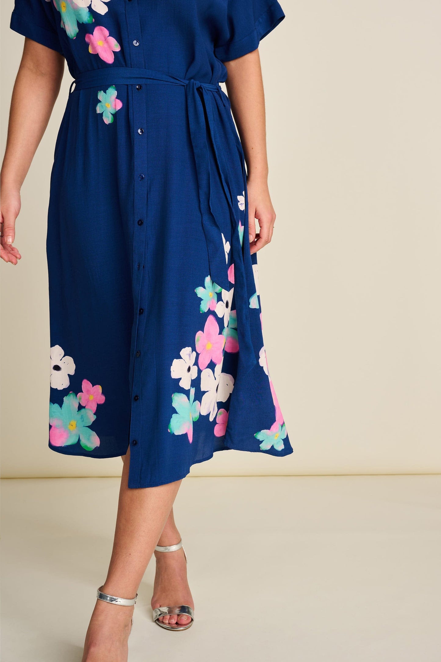 POM Amsterdam Dresses DRESS - Ink Blue Blossom