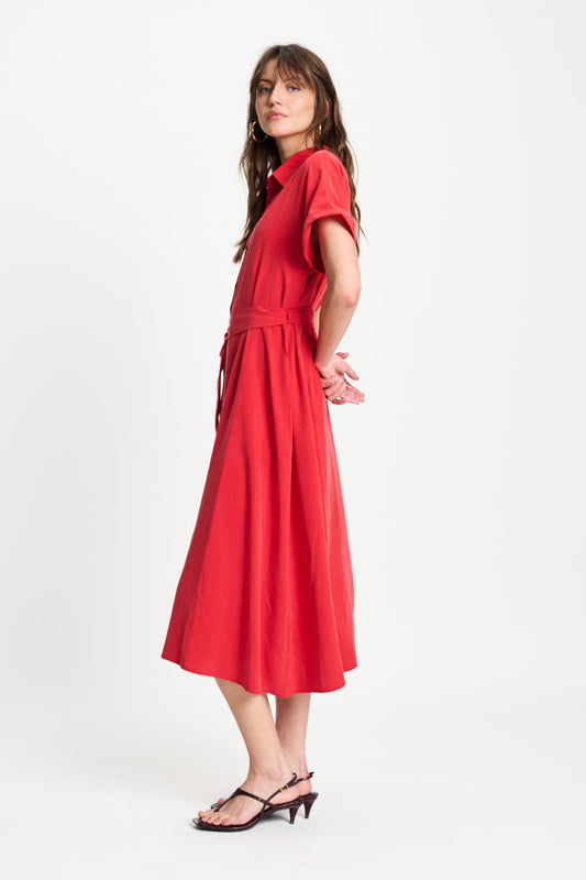 POM Amsterdam Dresses DRESS - Luna Bloom Red