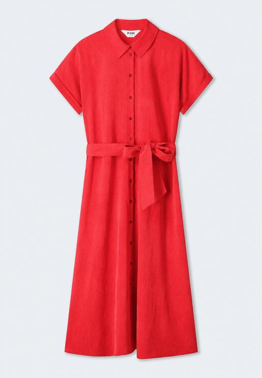 POM Amsterdam Dresses DRESS - Luna Bloom Red