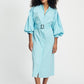 POM Amsterdam Dresses DRESS - Poplin Sky Blue