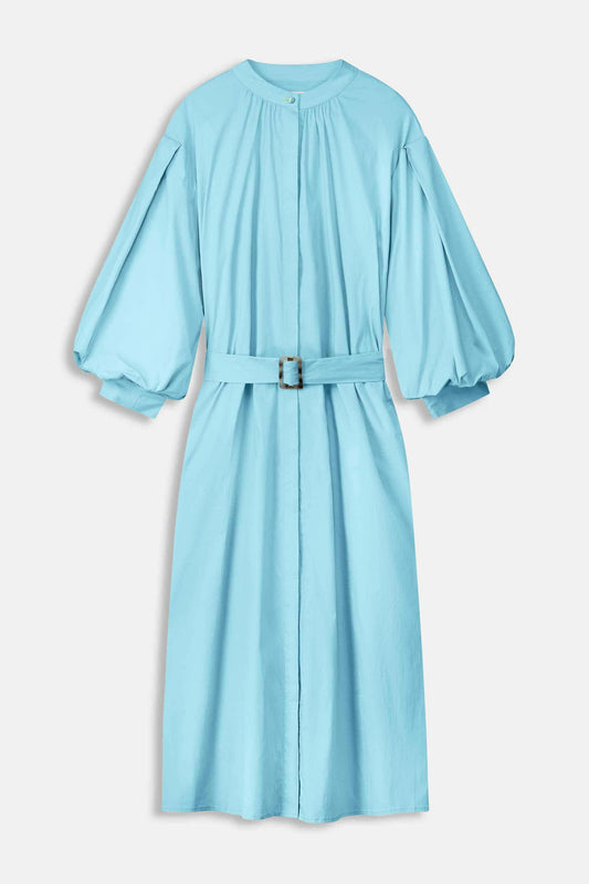 POM Amsterdam Dresses DRESS - Poplin Sky Blue