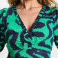 POM Amsterdam Dresses DRESS - Poplin Waves Green