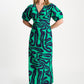 POM Amsterdam Dresses DRESS - Poplin Waves Green