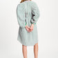 POM Amsterdam Dresses DRESS - Seersucker Green Pink